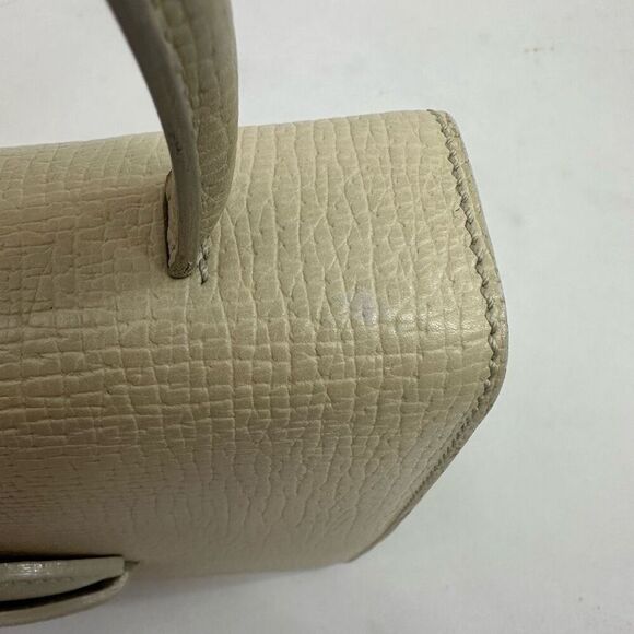 Vintage Loewe Barcelona Bag Cream Leather Top Handle - Picture 10 of 12